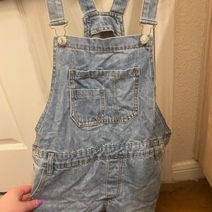 Denim Short Overalls